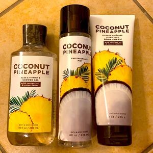 Coconut Pineapple Body Care Set/Bath & Body Works